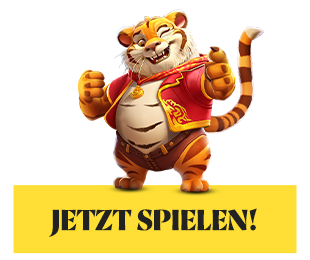 Tiger Maskottchen mit Jetzt spielen Banner