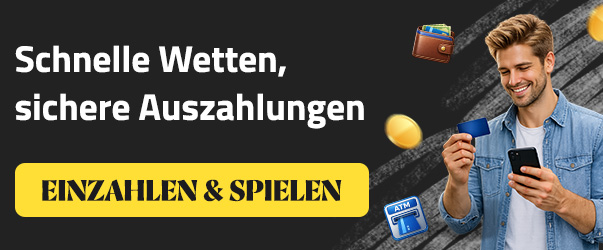 Bahibi Auszahlungsmethoden mit Mann, Smartphone und Bankkarte